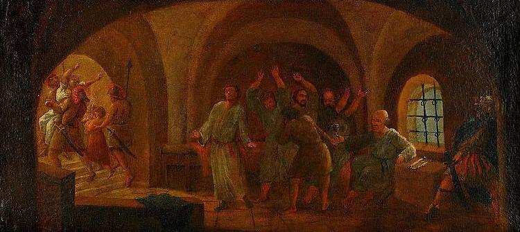Pehr Horberg Sokrates med giftbagaren i fangelset China oil painting art